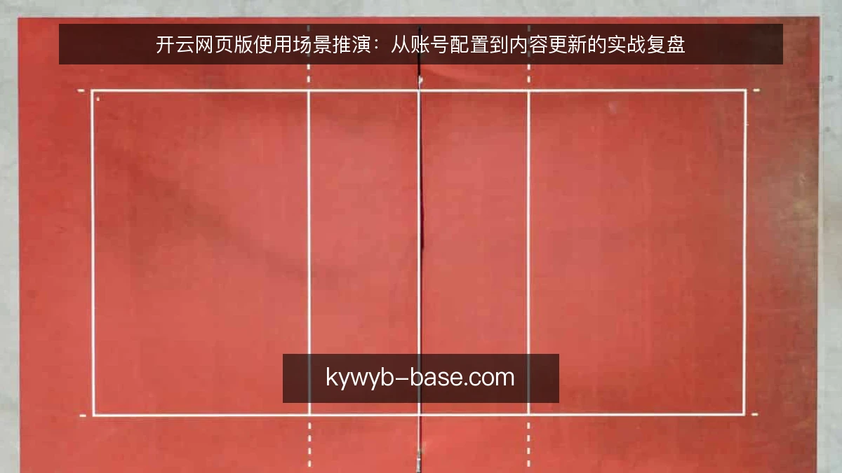 开云网页版使用场景推演：从账号配置到内容更新的实战复盘